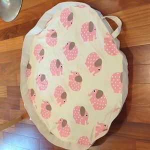 3 Sprouts Play Mat Bag - Pink Elephant